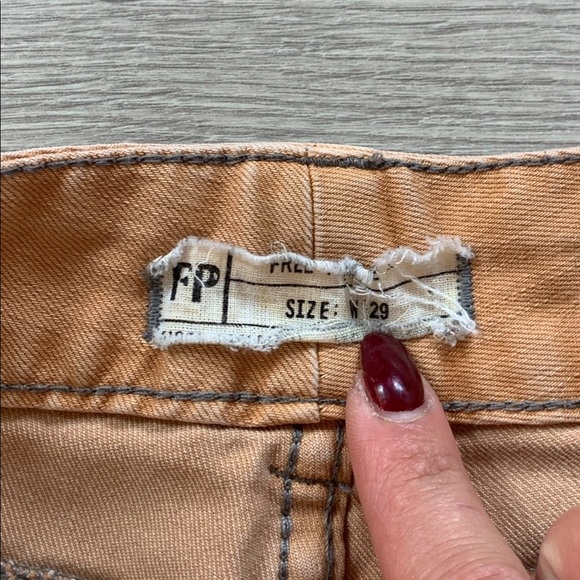 Free People Orange Skinny Leg Jeans - Picture 9 of 12